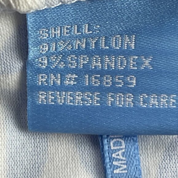 J. McLaughlin Catalina Cloth Skort Blue White Batik Geometric Skirt Size L - Picture 6 of 6